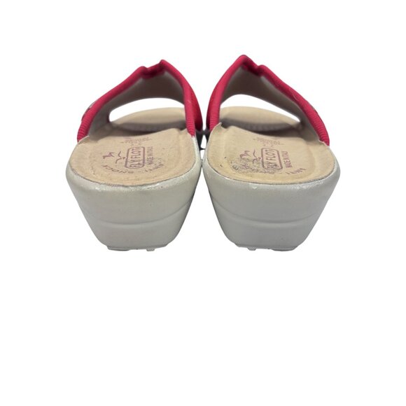 Womens Flex Flot Red Mesh Anti-Shock Slide Sandals Size 40 Made In Italy With Co - Picture 8 of 8